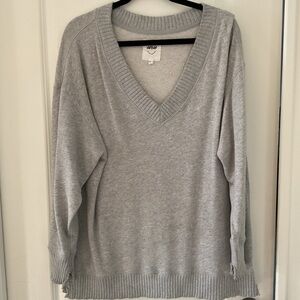 Aerie oversized top in heather grey XS